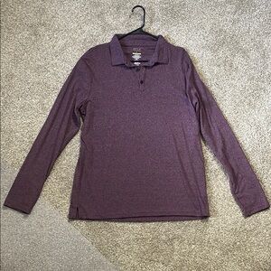 Callaway Purple Long Sleeve Polo Shirt